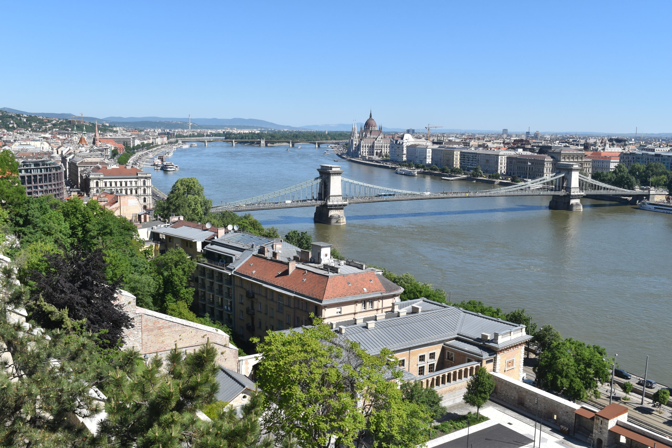 ブダペスト王宮から眺めるドナウ川